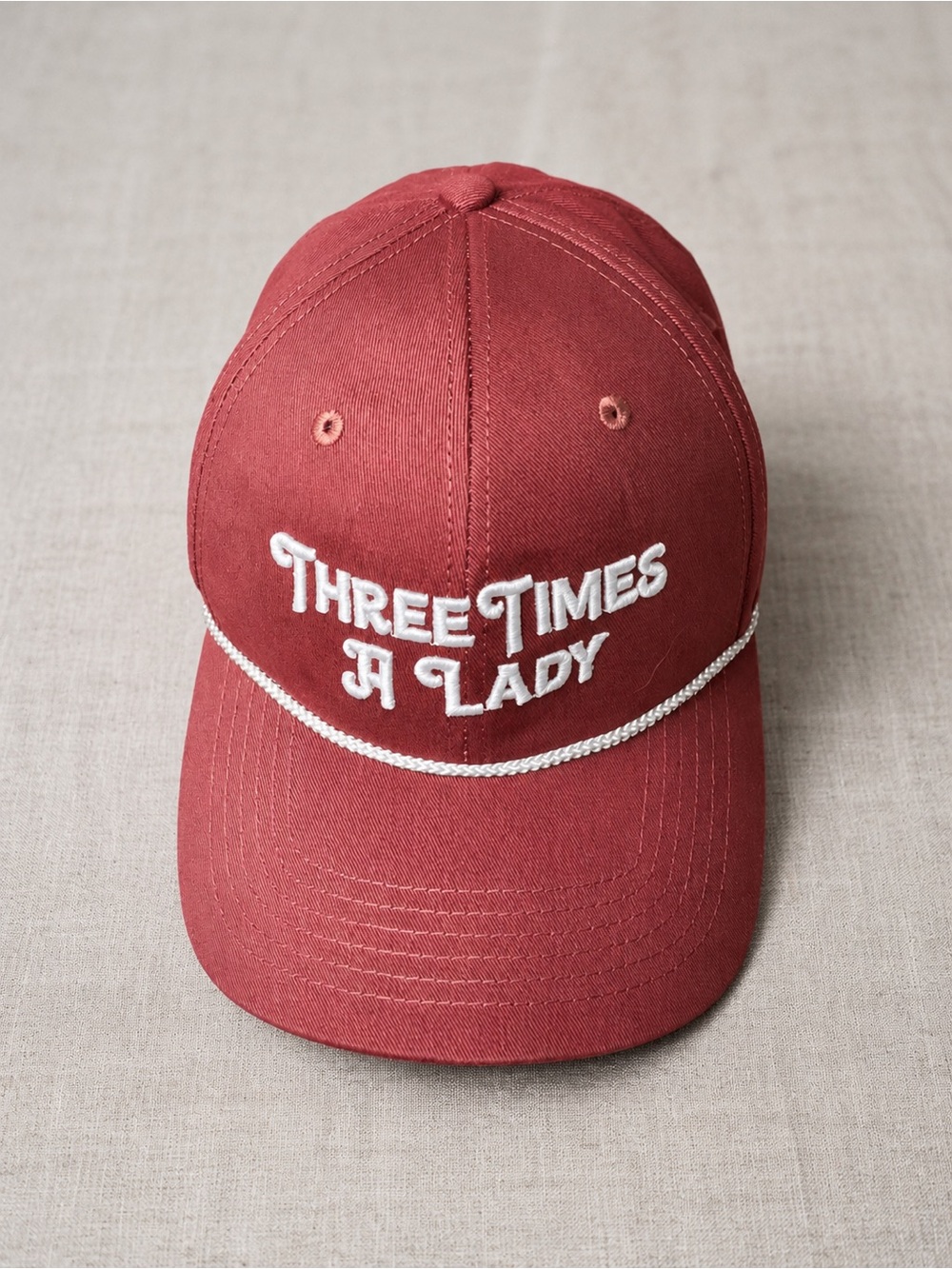 Three Times A Lady Red Cap